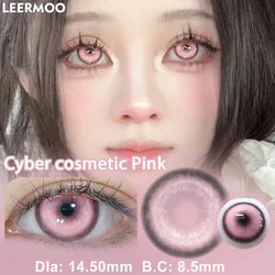 Vibrant Anime Cosplay Colored Contact Lenses - Cyber Cosmetic Eye Beauty 14.5mm (Cyber Cosmetic Pink)