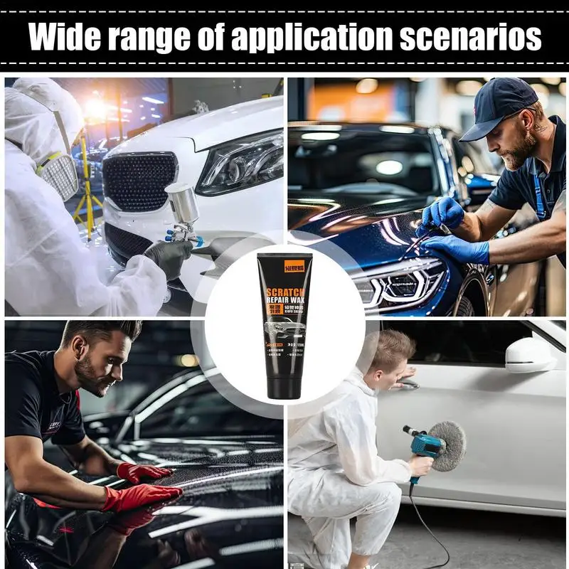 120ml Car Scratch Remover Wax High-Gloss Shine Wax Auto Polish Paint Restorer Car Cleaning Supplies for Vehicle Motorcycle