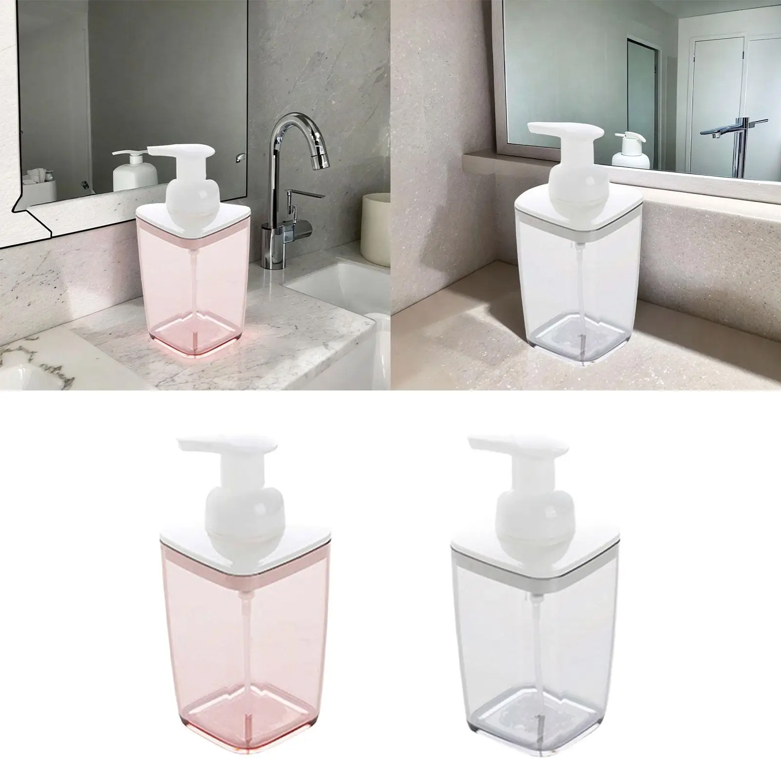 Empty Refillable Pump Bottle Facial Cleaning Bubble Maker for Restroom