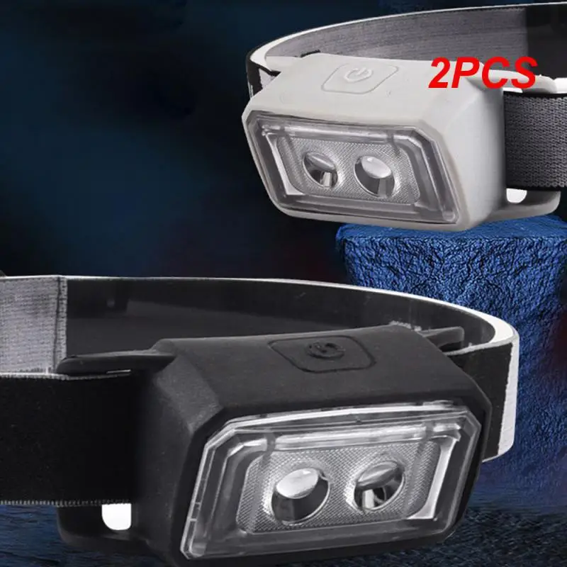 

2PCS Led Headlamp And Long Service Life Camping Searchlight Abssilicone Induction Headlights Lights Sensor Headlamp