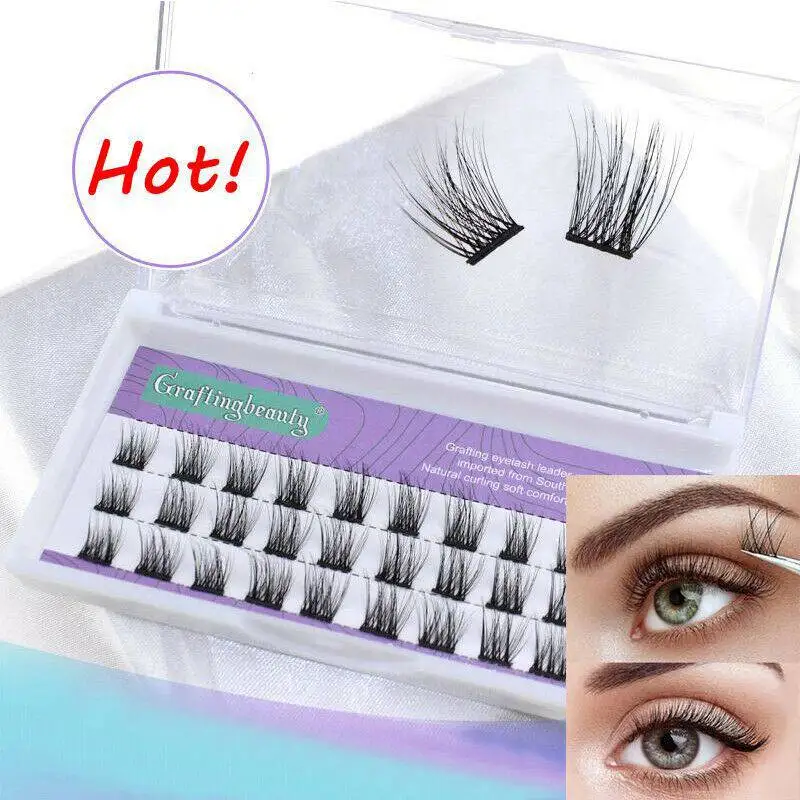 

False Individual Eyelashes 24 Knot-Free Super Ultra Thick Cluster Lashes WSP HOT