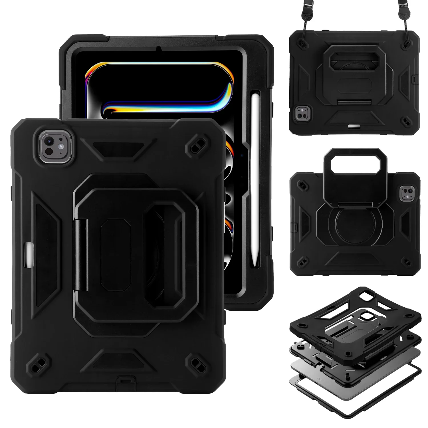 Premium 360-Degree Rotation Shockproof Tablet Stand Case