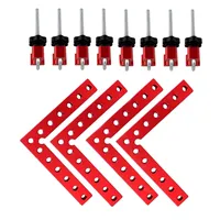 Carrés de positionnement en alliage d'aluminium à 90 degrés, Clip à Angle droit, pince d'angle de Type L, outil de serrage pour menuiserie et charpentier, 4 paquets 1