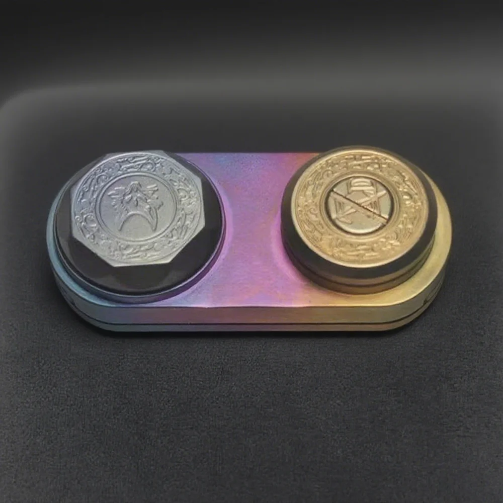 ZDEDCダブルホイールチューニングフォークストームチタンフィジェット