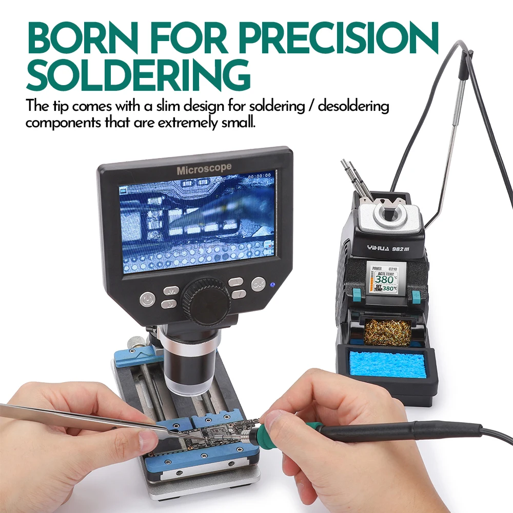 YIHUA 982-III C115 C210 C245 Soldering Iron Precision Soldering Station  Control Temperature Welding Rework Station 4