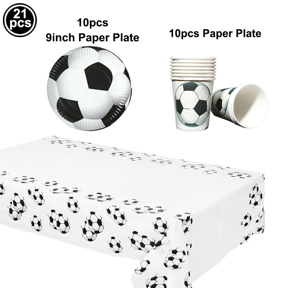 Soccer-Themed Rectangular Tablecloth – Perfect for Birthday Celebrations and Game Day Gatherings