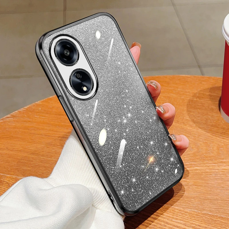 Luxury Electroplated Glitter Case - Soft TPU Bumper Clear Phone Back Cover