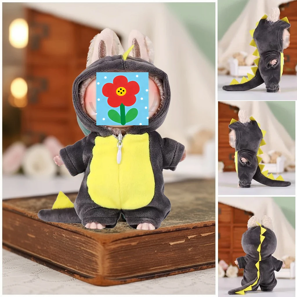 13CM 플러시 장난감 옷, 공룡 동물 의상 액세서리, 인형 옷, 북유럽 숲 요정 옷