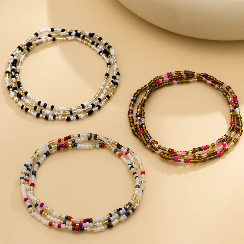Lot De 3 Chaînes De Ventre Dorées Bohème - Bijoux Corps Réglables Pour Femmes, Plage, Fête, Tenue Décontractée