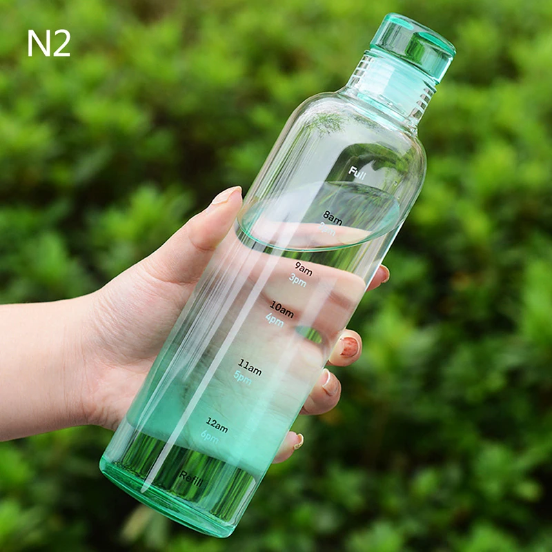 Glass Water Bottle Exquisite Tulip Printing Time Scale Cup Girls Large  Capacity Portable Flower Juice Bottle Glasses with Lid - AliExpress