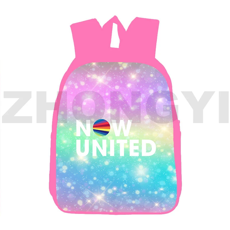 

High Quality 12/16 Inch Now United 3D Print Backpacks 2022 Now United - Better Album Kids School Bags Women Cute UN Team Mochila