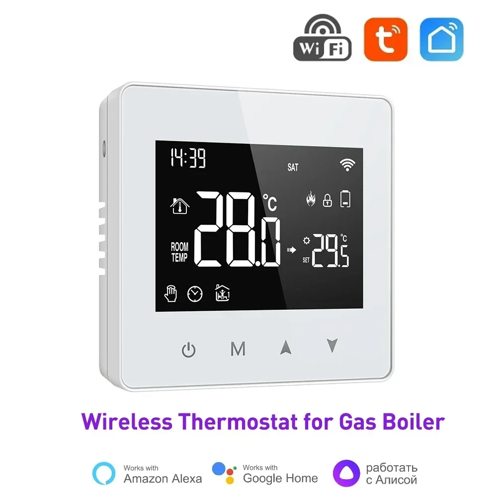 AWOW Termostato WiFi para Caldera de Gas y Agua, Termostato