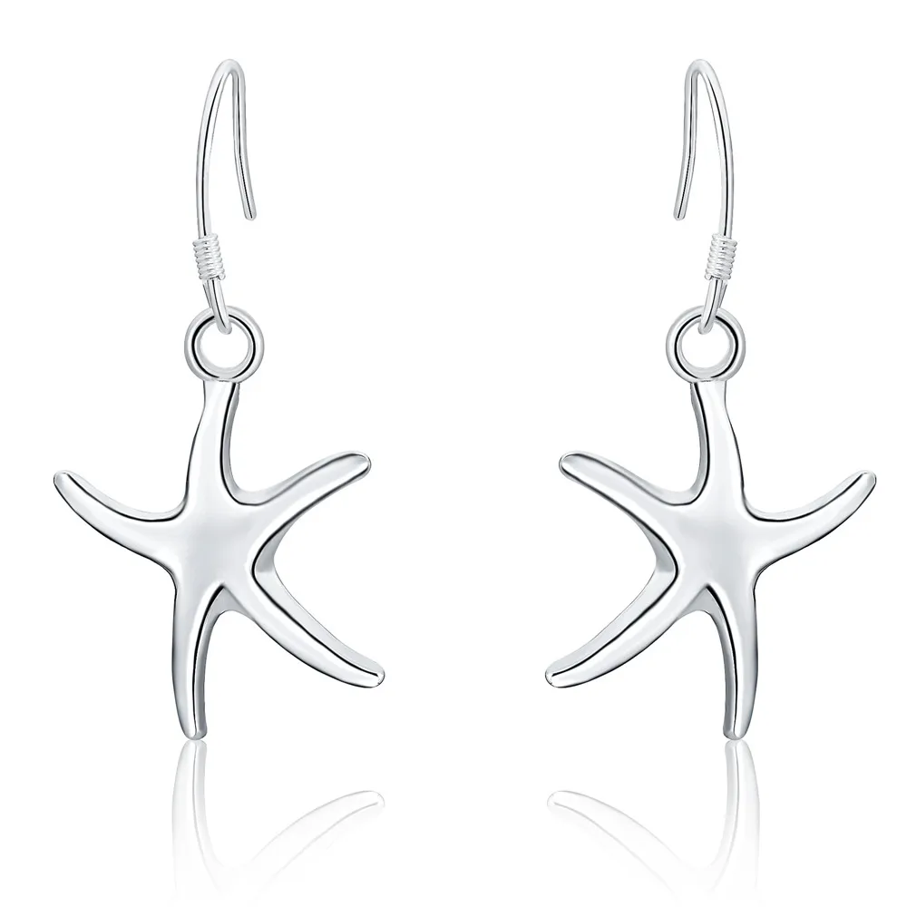 Boucles d'oreilles étoile de mer en argent regardé 925 AZole pour femmes, bijoux classiques mignons, fête de mariage, cadeaux d'anniversaire, mode, offre spéciale