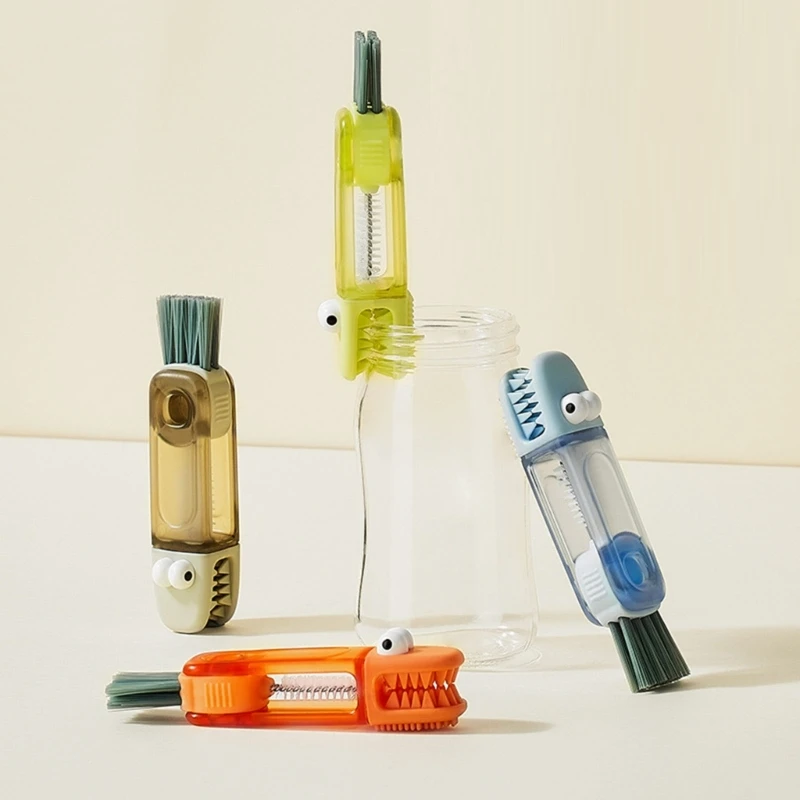 

3-in-1 Bottle Brush for Baby Feeding Bottle Vacuum Cup Portable Cleaning Brush