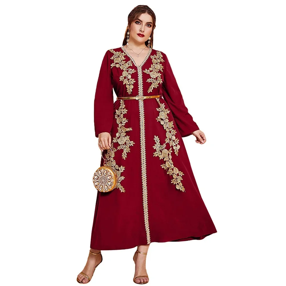 Eid Muslim Abaya for Women Party Dresses Jalabiya appliques Ramadan Morocco Dubai Abayas Kaftan Islam Vestidos Arab  dresses