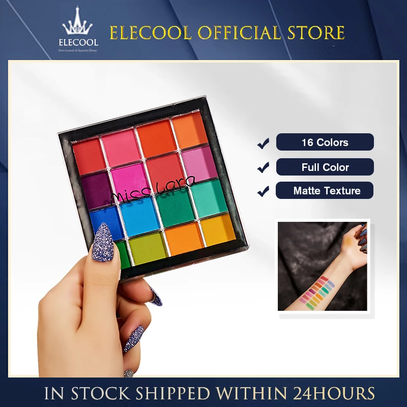 Transparent Acrylic Eyeshadow Palette Eyes Pigments Colorful Beauty Cosmetics Rainbow Eye Shadow 16 Colors Eyeshadow Palette