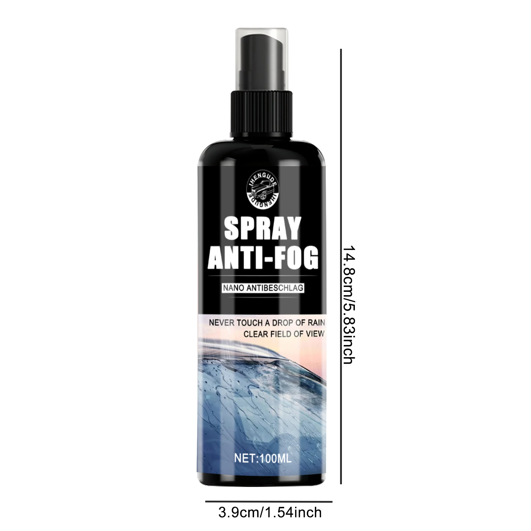 Нанорозпилювач проти запотівання скла, використовується для запобігання запотіванню Clear Vision на вікна автомобіля, шоломах, лобових скла та внутрішніх вікон, швидковисихаючий рідкий спрей для дзеркал