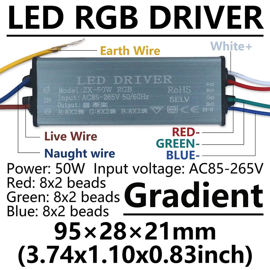RGB LED COB Chip 50W DC24-25V Ra70 LED Chip mit Treiber für LED Regenbogen Neon Nachtlicht Atmosphäre Beleuchtung Dekor Bühnenlichter – Detail 2