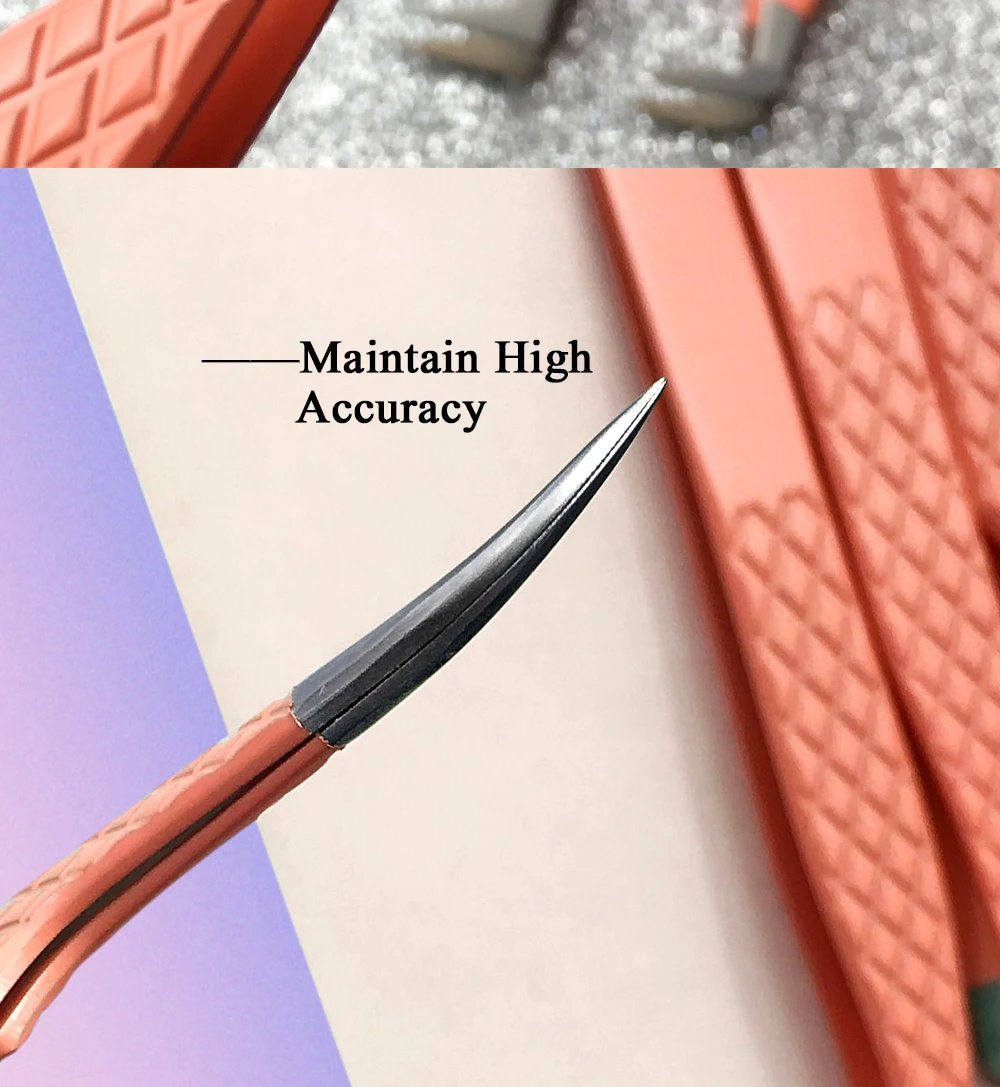 Description Picture 5 of itemEyelash Extension Tweezers High Quality Anti-Static Stainless Steel Tweezers Set Stainless Steel superhard Tweezers