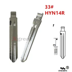 10pcs 33# KD Key Blade HYN14R Flip Blank Car Key Blade for Hyundai Accent HYN14RFH Key Blade for KD Keydiy Xhorse VVDI Key Blank