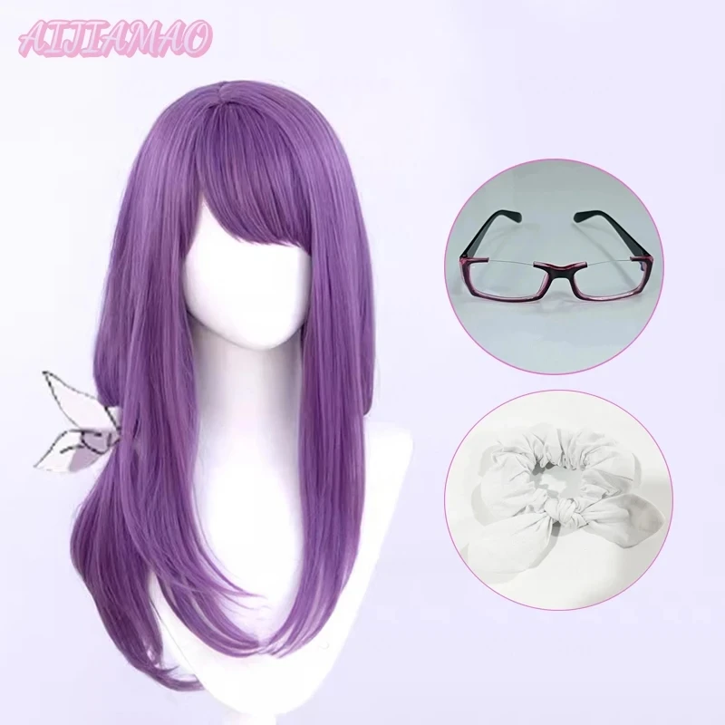 

Kamishiro Rize Cosplay Wig 60CM grape purple long hair Synthetic Wig+Wig cap