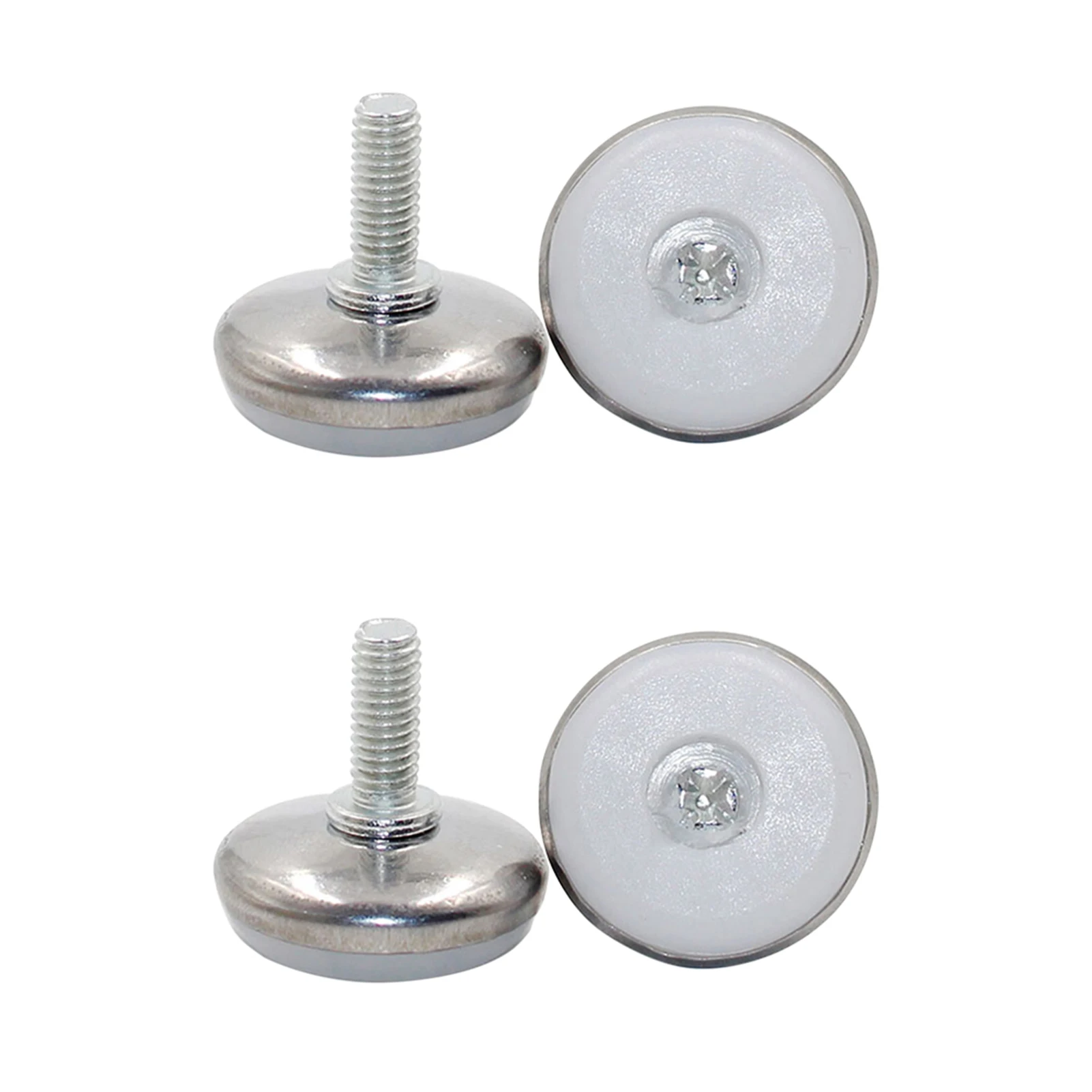 4pcs/pack Easy Install Home Threaded Sofa Bed Hotel Shockproof Joint Stainless Steel Pad Non Slip Furniture Base Universal