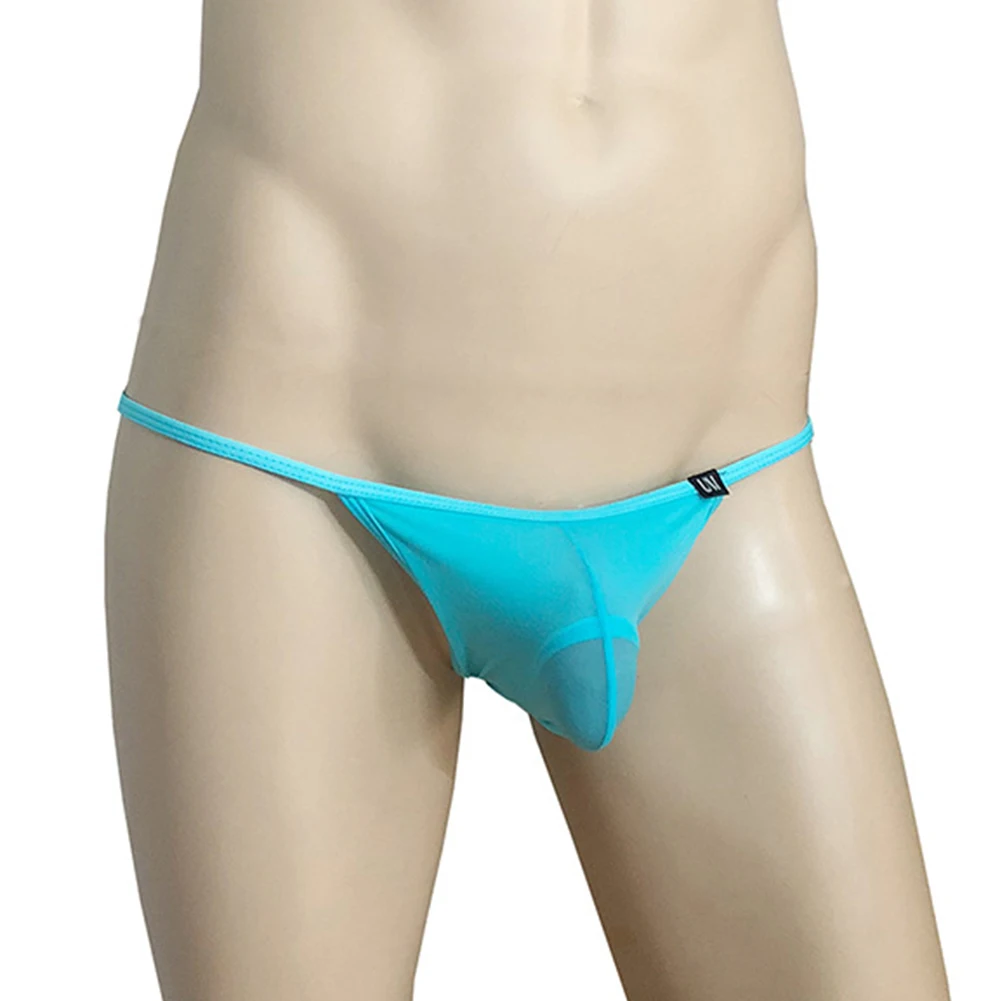 

Men's Sexy Transparent Briefs Ice Silk Sheer Pouch Low Rise Panties Bikini Imitates Lingerie Ultra-Thin Breathable Underwear