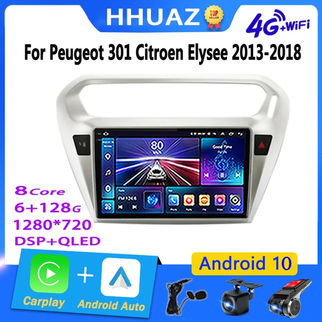 Autoradio CarPlay Android 12.0 Peugeot 301 2013 ⇒ Player Top ®