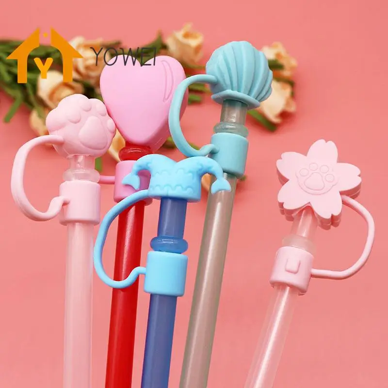 Silicone Straw Plug Reusable Airtight Drinking Dust Cap Cup Accessories  Cartoon Plugs Tips Cover Suit Water Bottle Straw Plug - AliExpress