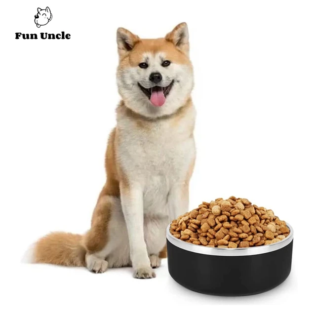 Tuff Pupper Heavy Duty Insulated Dog Bowl | Double Wall Stainless Steel Dog  Food Dish | Non-Slip Spill Proof Dishwasher Safe Cat Bowl | Water Bowl for