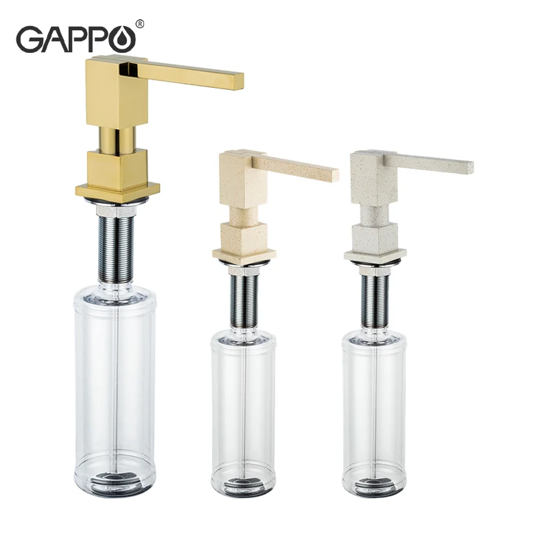GAPPO Liquid Soap Dispenser Brass Head Hand Press Liquid Soap Dispenser Plastic Bottle 300ml Bathroom Accessories