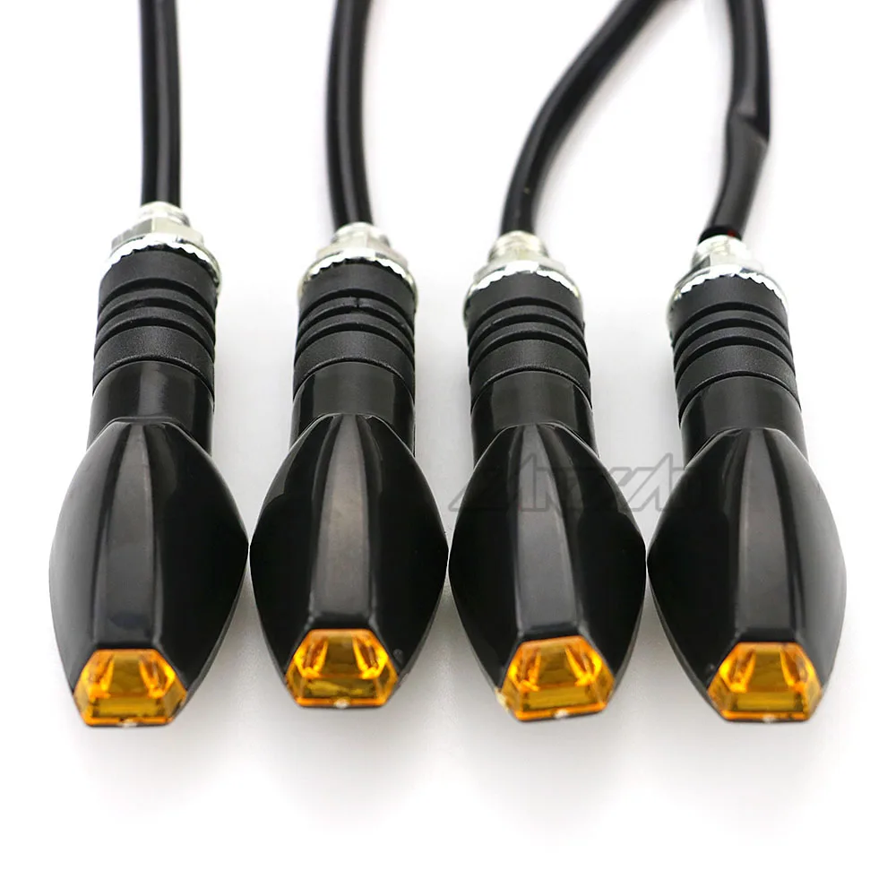 Motorcycle Turn Signal Lights 4pcs/set Universal LED Amber Color