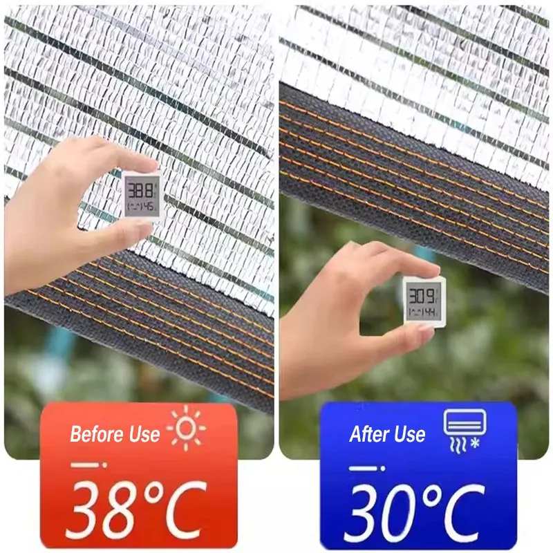 55 ~ 99% Schattierung Aluminium folie Sonnenschutz netz Garten Sonnenschutz Segel Garagen Markisen pflanzen Sonnenschutz Sichtschutz Zaun Mesh – Detail 16