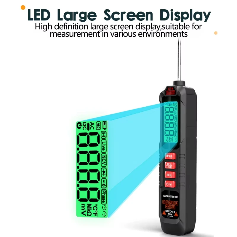 USB Rechargeable Car with Clip Digital Multimeter Pen Type 4000 Counts AC/DC Voltage Non-Contact Auto Ohm Diode Tester For Tool digital multimeter multimeter tester voltage detector tester voltage meter tester