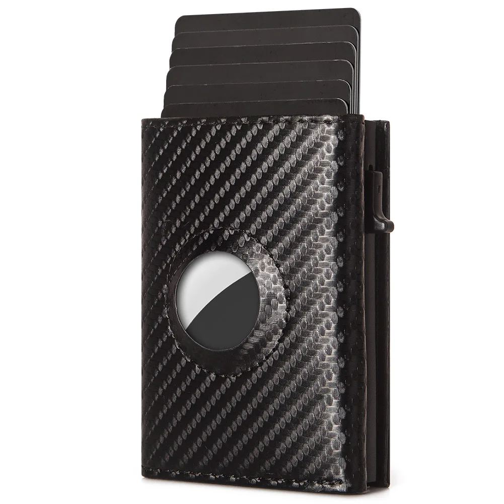 Carbon Fiber ID Credit Bank Card Holder Wallet Luxury Brand Automatic Pop Up Men Anti Rfid Blocking Protected Money Wallets