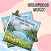 Adult Picture Book: Coloring Book Mountains and Rivers Pictures on Thick Paper The Ideal Gift for A Multi-color Pencil Art Party 1