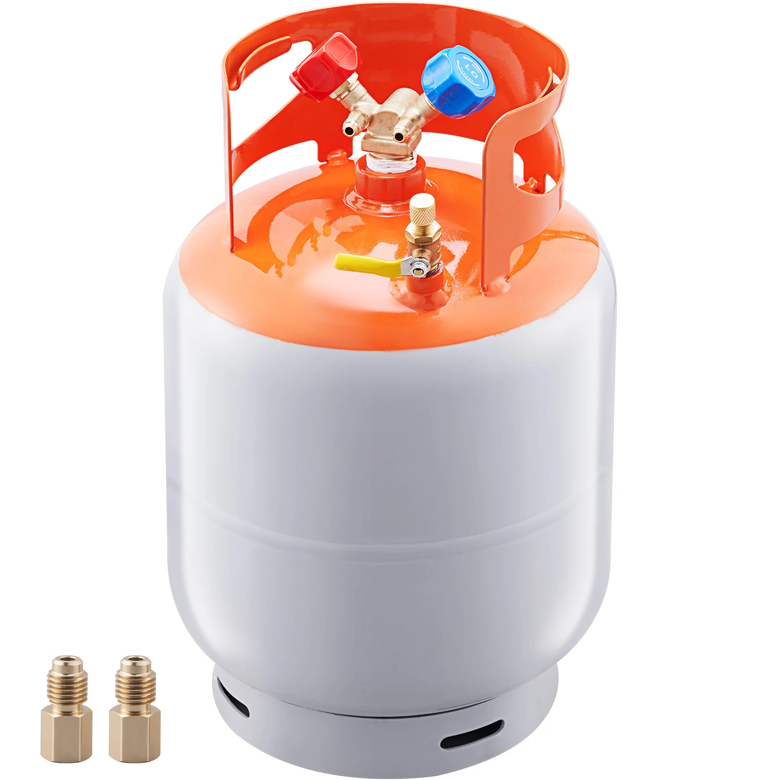 30 lb Refrigerant Recovery Tank 400 psi Portable Cylinder Tank with Y-Valve for Liquid/Vapor Recovery Can for R22/R134A