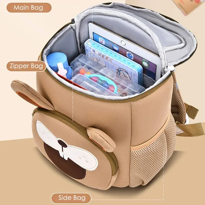 Kindergarten Kids School Bags for Boys Cute 3D Cat Bookbag Light Weight Student Lion School Backpacks Mochilas Para Estudiantes 3