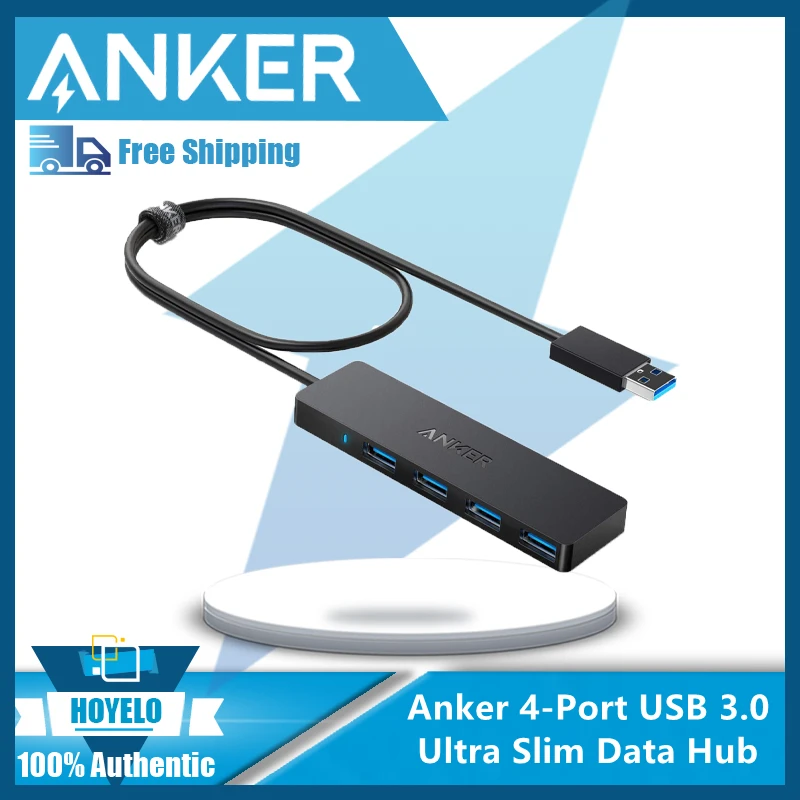 Anker-Hub de datos ultradelgado con 4 puertos USB 3,0 para Macbook, Mac  Pro/mini, iMac, Surface Pro, XPS, Notebook, PC - AliExpress