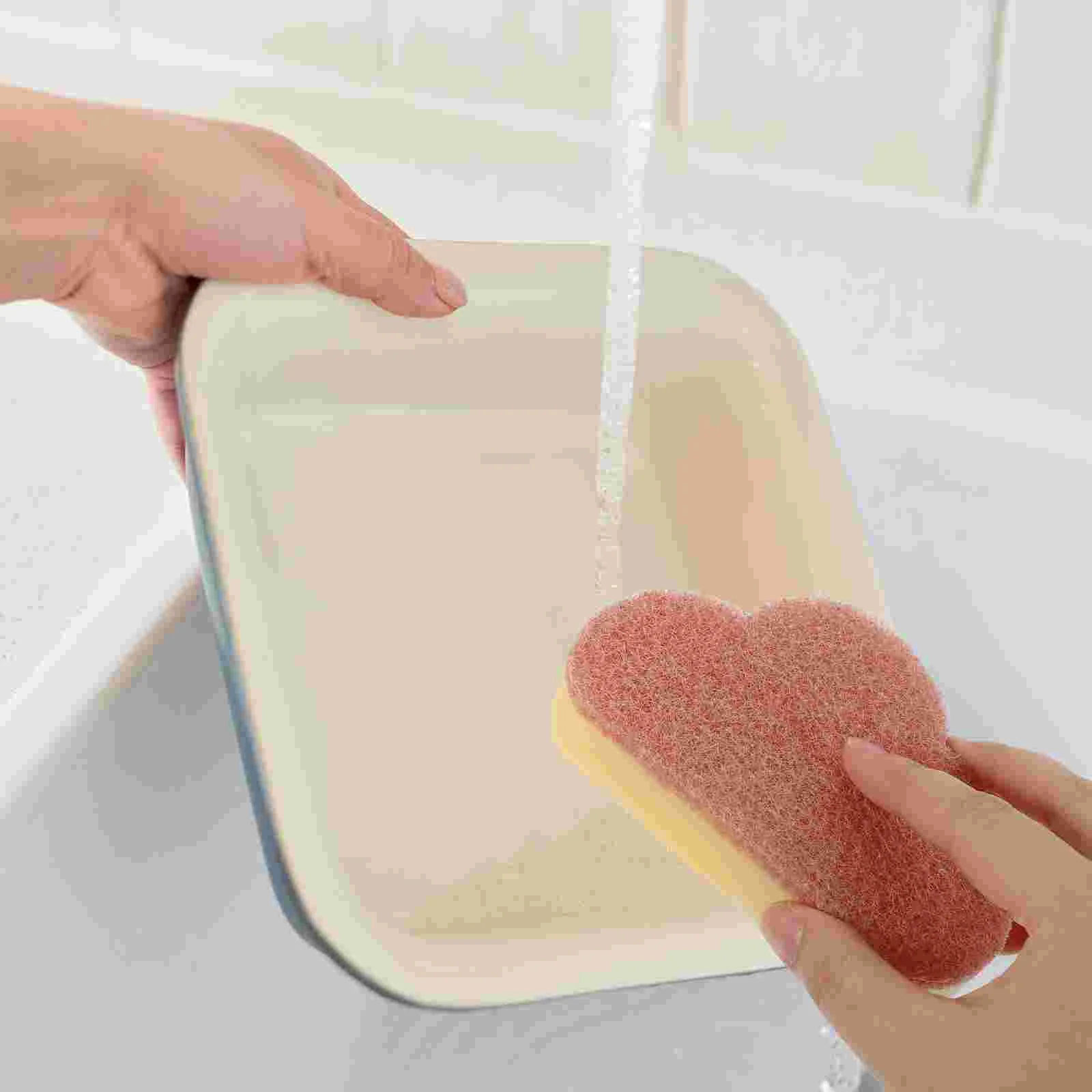 

Dish Scrub Sponge Sponges for Cleaning Tableware Flatware Practical Two-color Cup