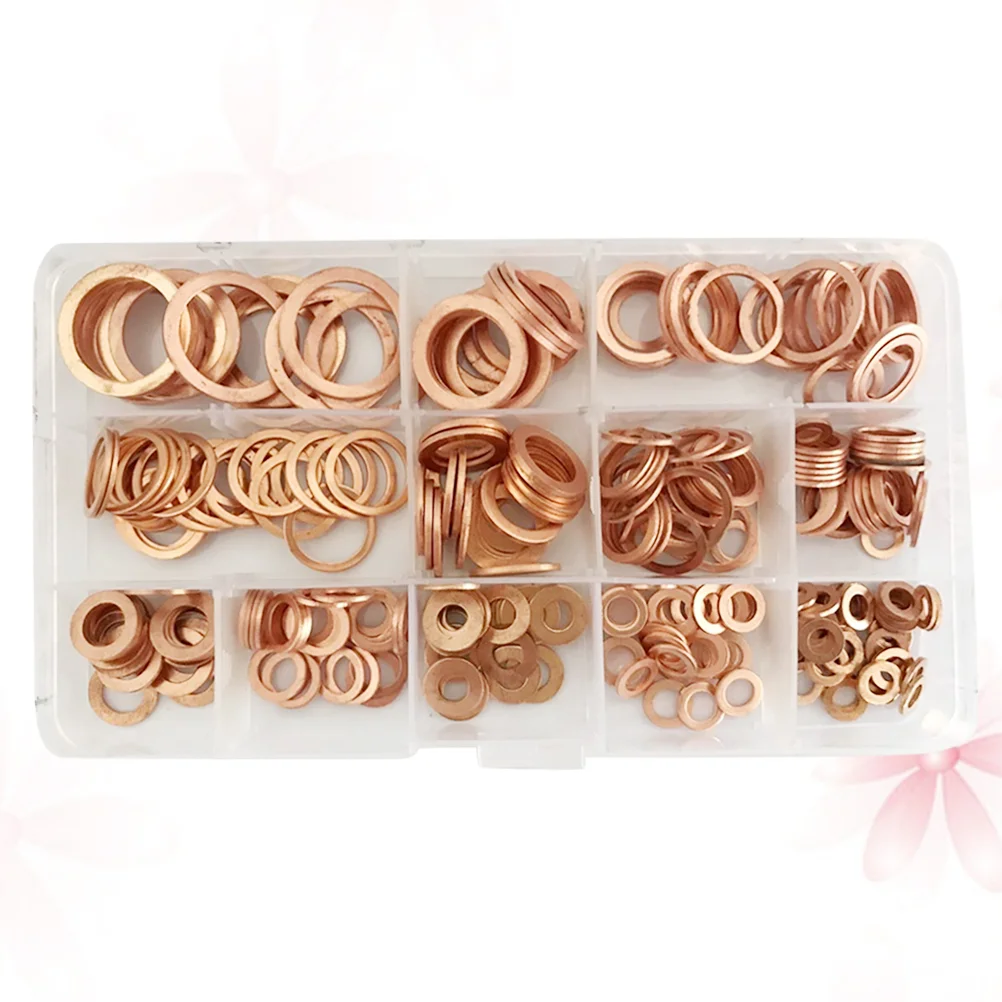 

300pcs Copper Metric Sealing Washers Assortment Set to M20