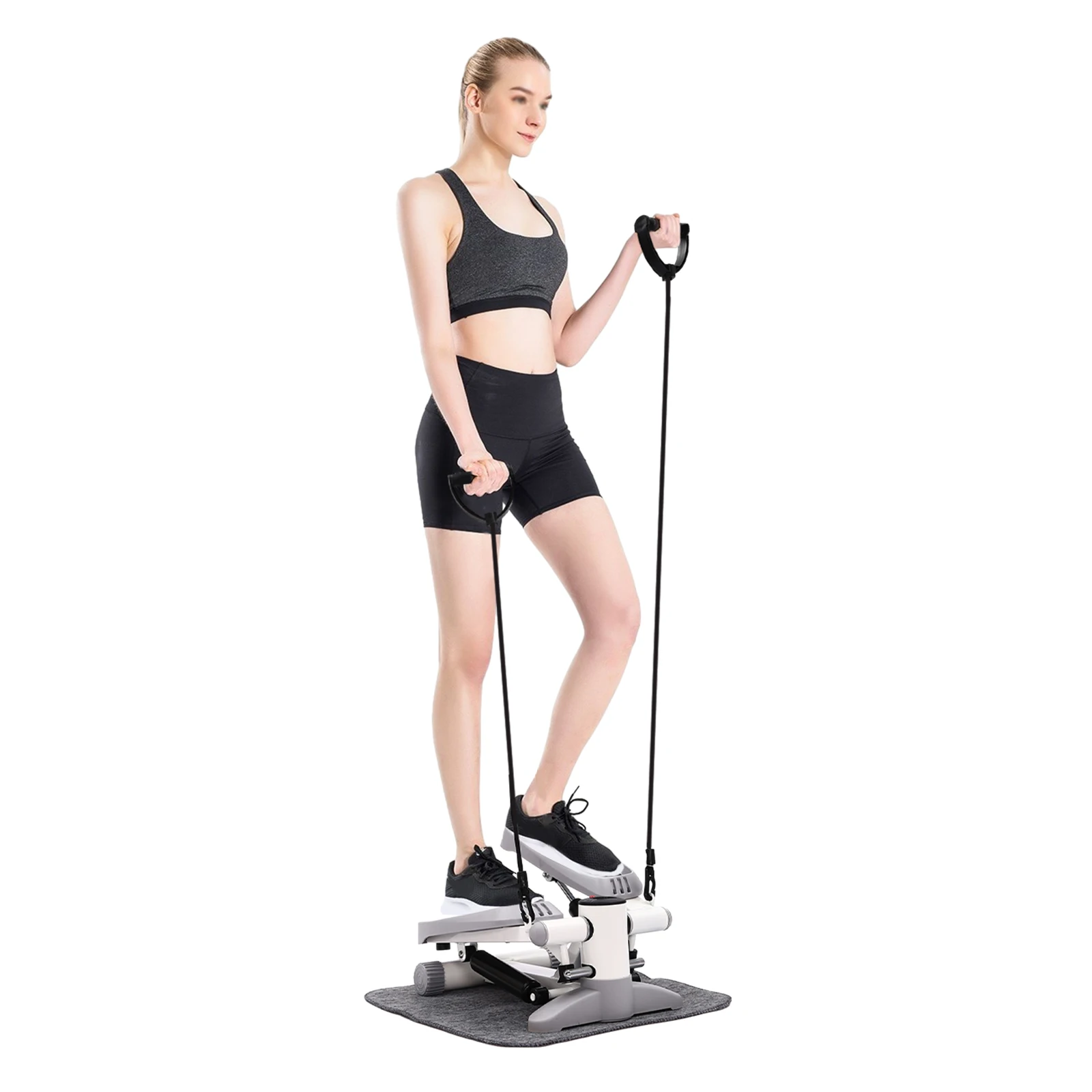 Grauer Fitness-Stepper, tragbarer Fitness-Stepper, Fitness-Mini-Stepper für Zuhause, Büro, Workout, Fitnessstudio, zum Abnehmen, zur Körperformung usw. – Detail 32