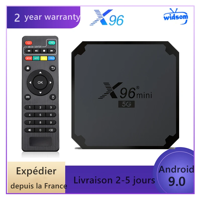 ТВ-приставка X96 Mini IP 4K Android TV Box 9 0 S905w4 5G 2 Гб 16 4k M3u Smart Ip Set Top Франция доставка |