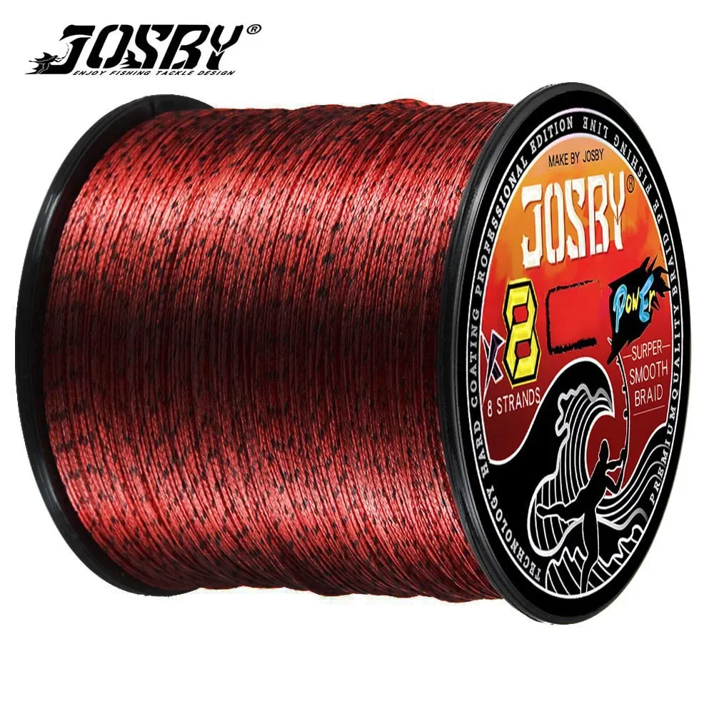 

JOSBY Speckled Braided Fishing Line 8 Strands 100M 300M 500M Strong 100%PE Smooth Multifilament Wire For Carp Seawater Tackle