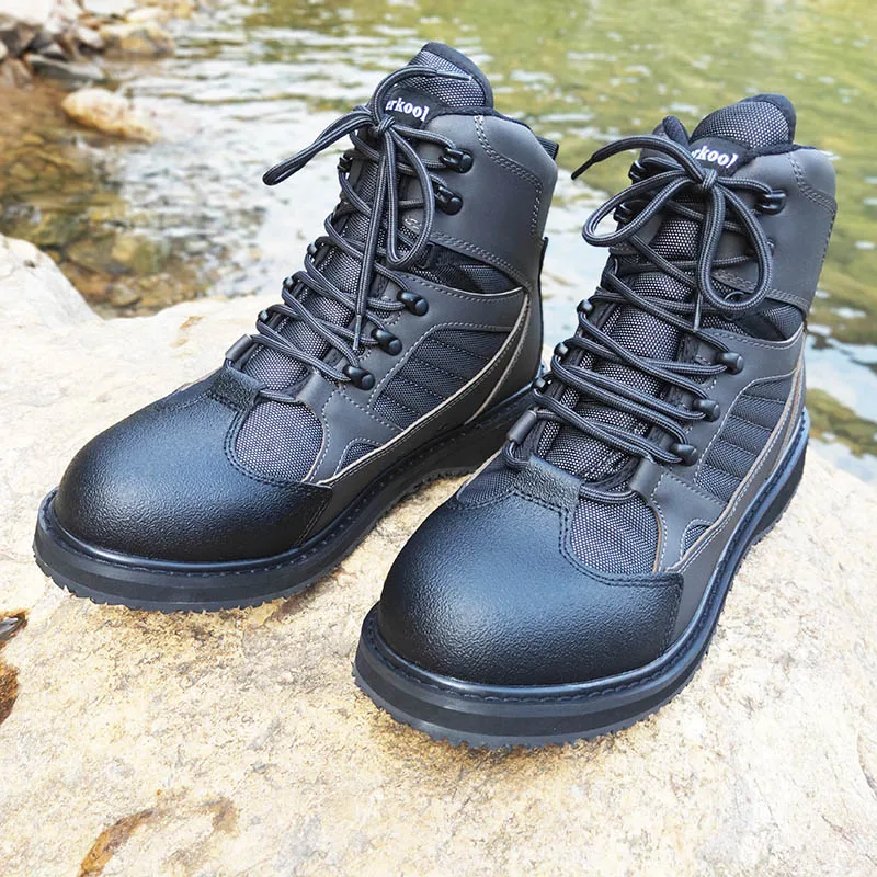 Fly Fishing Waders Rubber or Felt Sole Fishing Boots Waterproof Waders and Shoes Set Neoprene Socks Waders