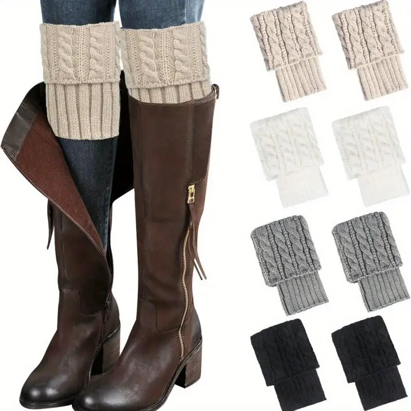 Knitted Ankle Sockings Autumn And Winter Keep Warm Japanese JK Knee-high Socks Cute Pile Socks Paired With Boots Socks