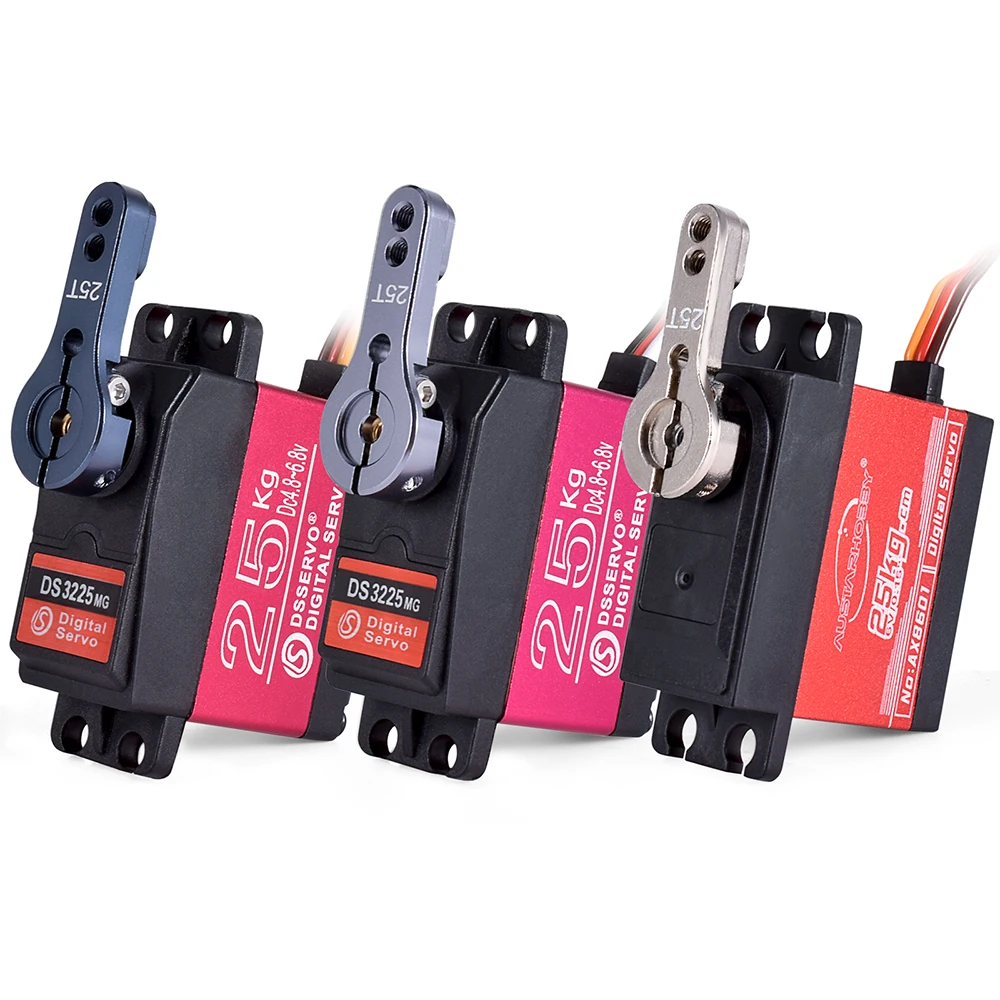 Servomoteur RC haute précision 25kg·cm monté sur une voiture télécommandée 1/10