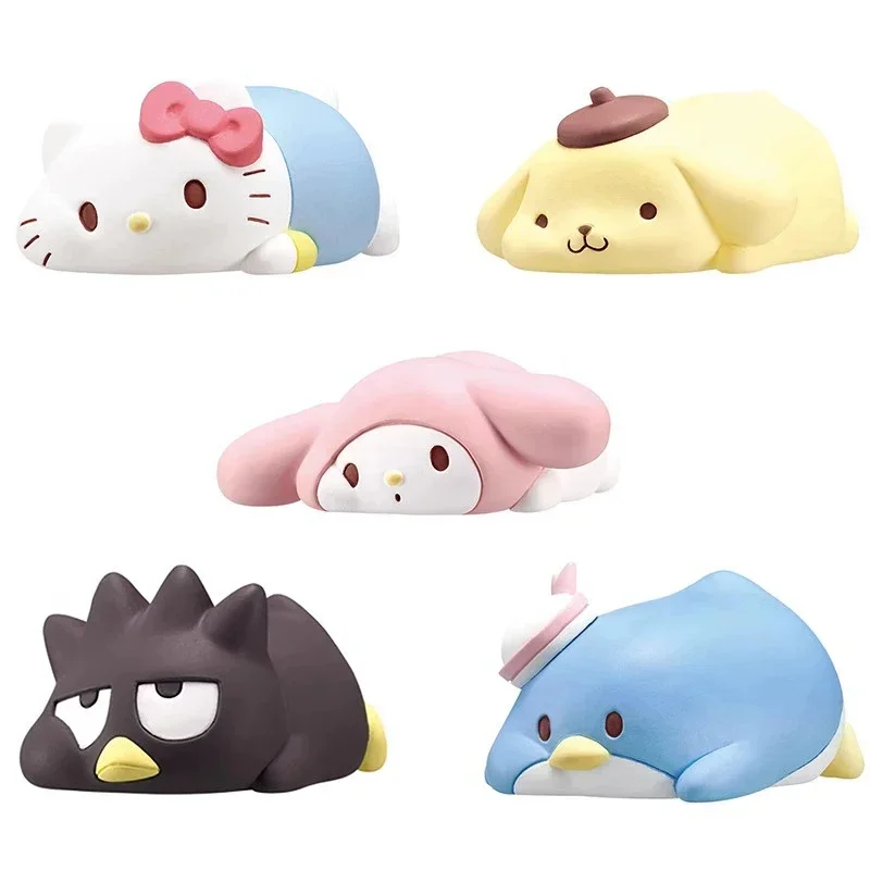 

Экшн-фигурки My Melody, Классическая Мини-Фигурка «лежь вниз», в стиле Tuxedosam, помпон, пурин, милые подарки, модель, Рождественская игрушка для детей