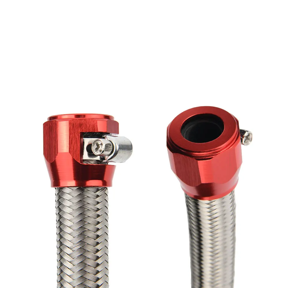 Aluminium Hose Pipe Clamps 4AN 6AN 8AN 10AN 12AN Hose End Finisher Clip Fit Oil/Diesel/Gas/Fuel Line AN6 AN8 AN10 AN12 fuel hose clamp finishers