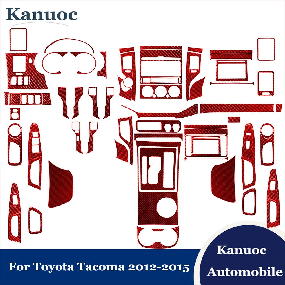 

Red Car Stickers For Toyota Tacoma 2012 2013 2014 2015 Carbon Fiber Decorative Accessories Auto Various Parts Interior Trim
